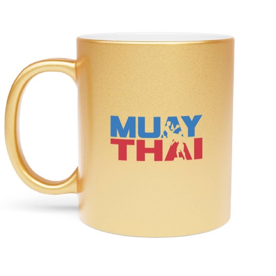 Muay Thai Fighter Boxing Martial Arts Hobby Metallic Mugs