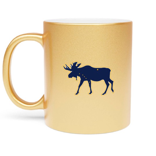 Alaska Metallic Mugs Men's Women Children USA North Pole