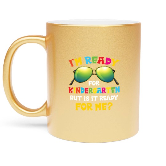 I'm Ready for Kindergarten Funny Sunglass Kids Metallic Mugs