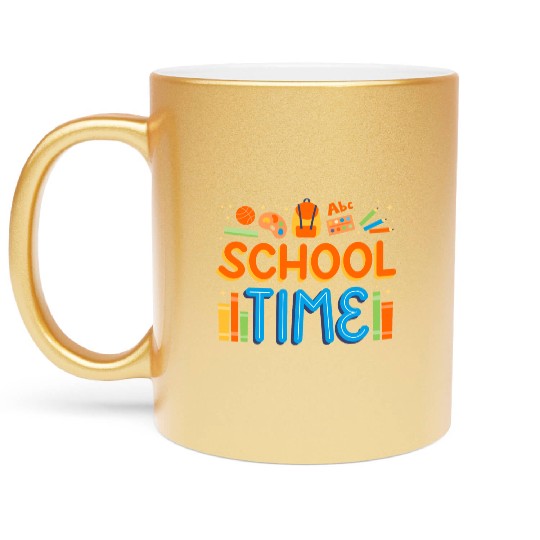 First Day of School, Welcome Back To School Metallic Mugs