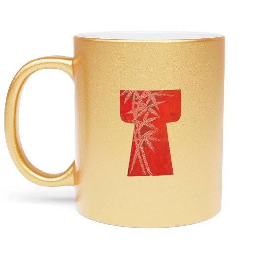 Kimono old fabric design Metallic Mugs