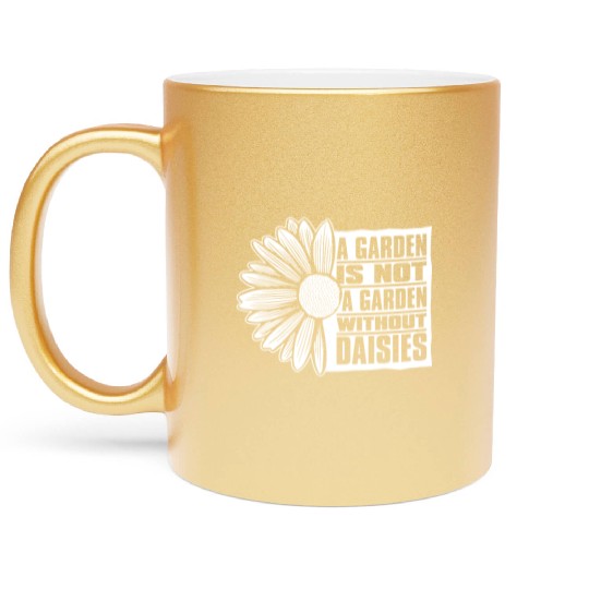 Daisy Garden Gardening Gardener Metallic Mugs