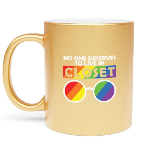 LBGT Flag Gay Pride Human Metallic Mugs