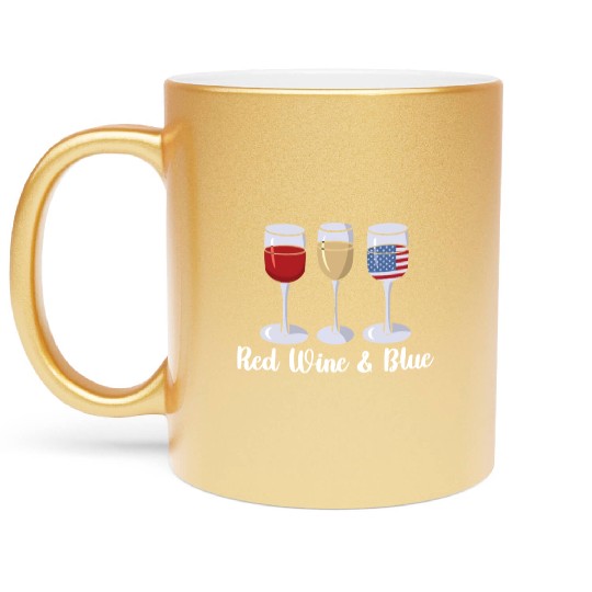 Red Wine & Blue | Bourbon Drinker Metallic Mugs | Whisky