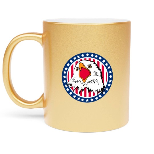 Red White and Blue For You Metallic Mugs