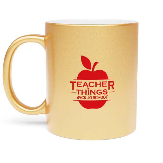 Teacher, Middle School Teacher, Elementary Teacher Metallic Mugs