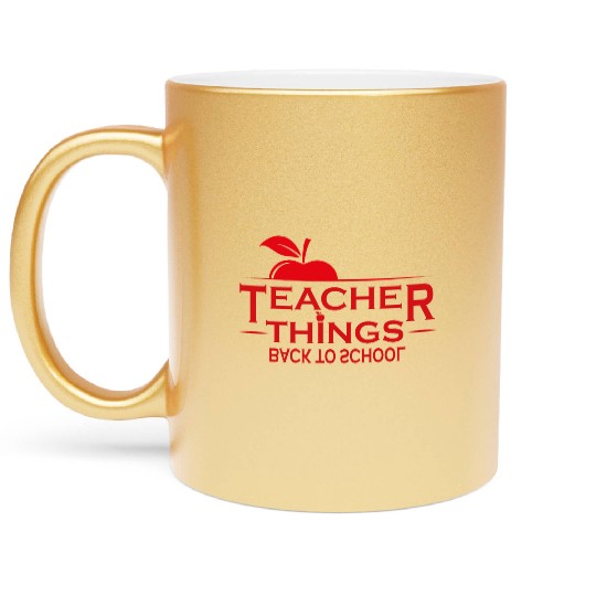 Teacher, Middle School Teacher, Elementary Teacher Metallic Mugs