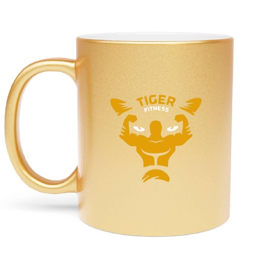 Tiger Gym Metallic Mugs , Bodybuilding Metallic Mugs , Gym Metallic Mugs