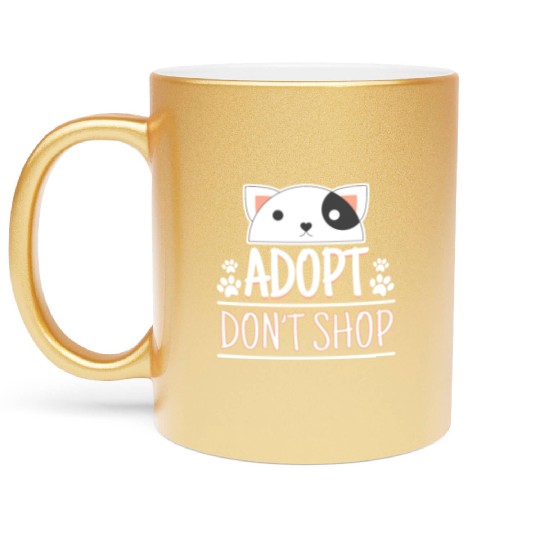 Adopt Dont Shop Pet Adoption Awareness Metallic Mugs