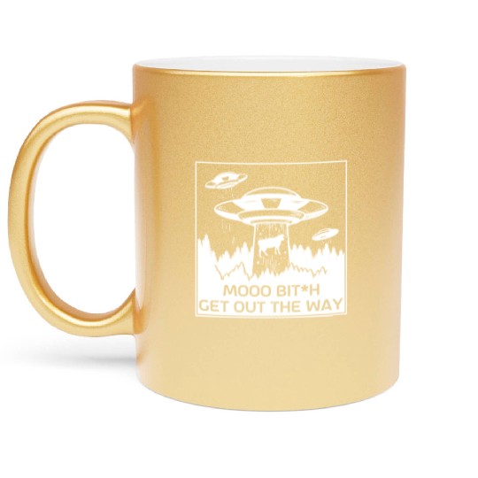 Alien Gift Extraterrestrial UFO AREA 51 Sci-fi Metallic Mugs