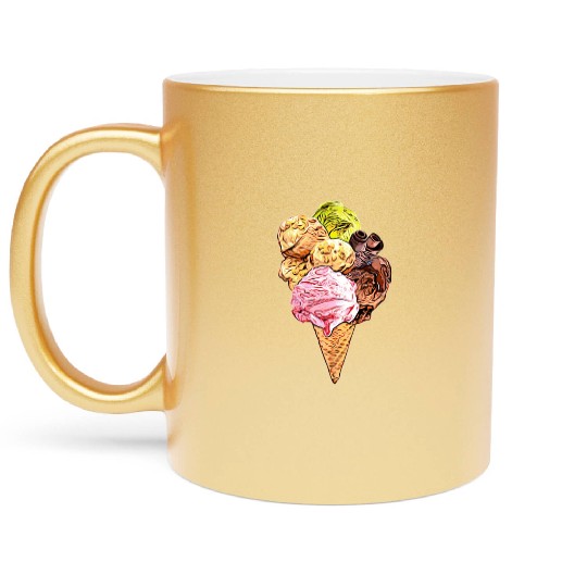 ice cream Metallic Mugs