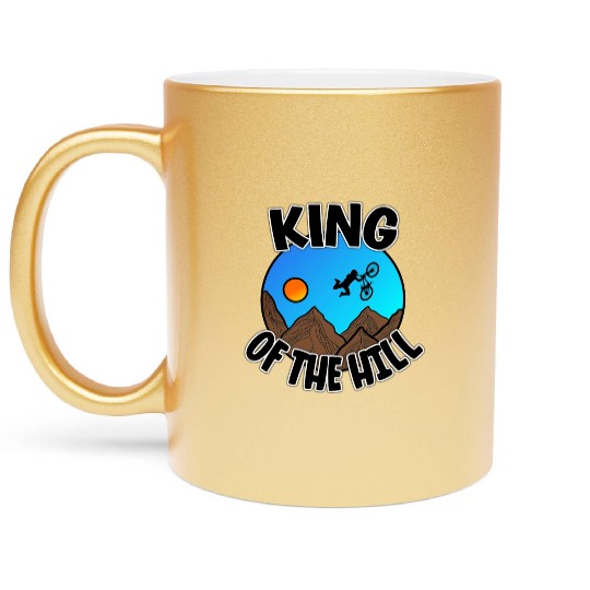 King Of The Hill - Cyclist Gift Metallic Mugs