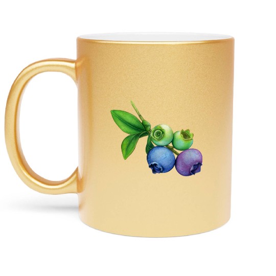 blueberries Metallic Mugs