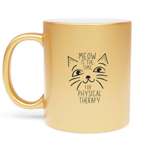 Physical Therapist PT Cat Lover Metallic Mugs