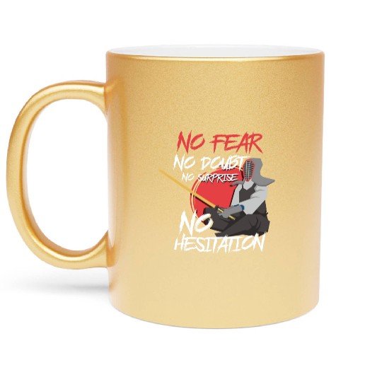 Fighter Katana Martial Arts Sword Metallic Mugs