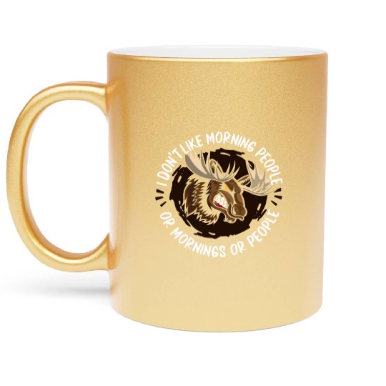 Moose Elk Hunting Metallic Mugs