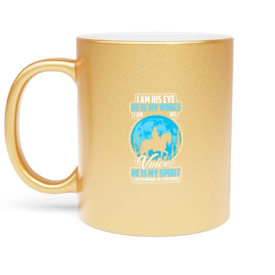 Horseback riding equestrian sport friends Metallic Mugs