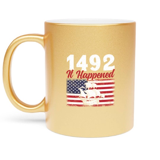 Columbus Day Christopher Columbus Navigator Metallic Mugs