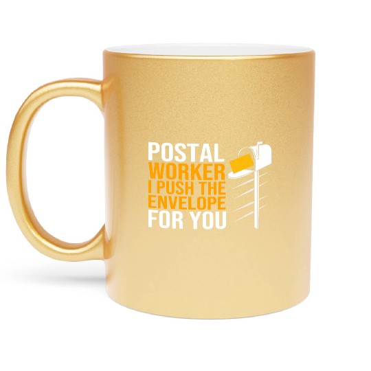 Postman Mailman Funny Postal Worker Metallic Mugs