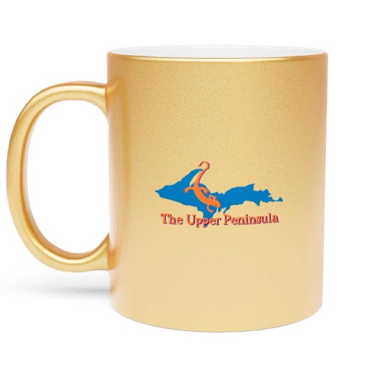 Upper Peninsula Newt Metallic Mugs