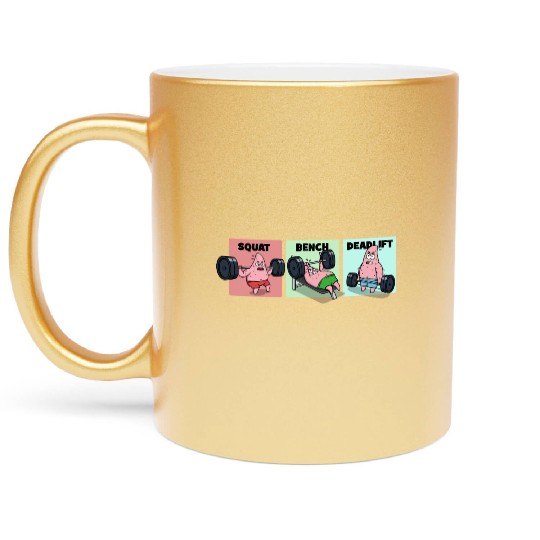 Majin Buu vs Patrick - Funny Anime Gym Metallic Mugs