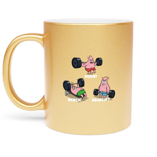 Majin Buu vs Patrick - Funny Anime Gym Metallic Mugs