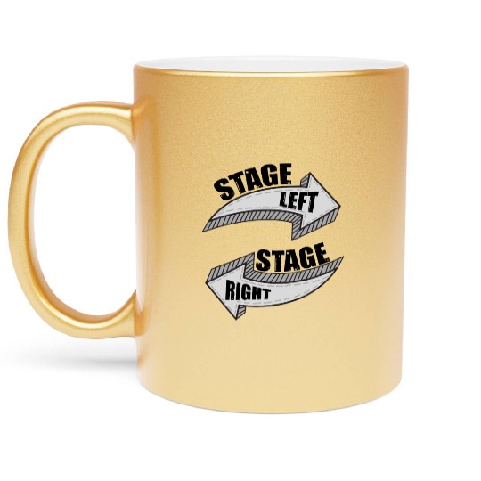 Novelty Dramatic Arts Actors Mockery Statements Metallic Mugs