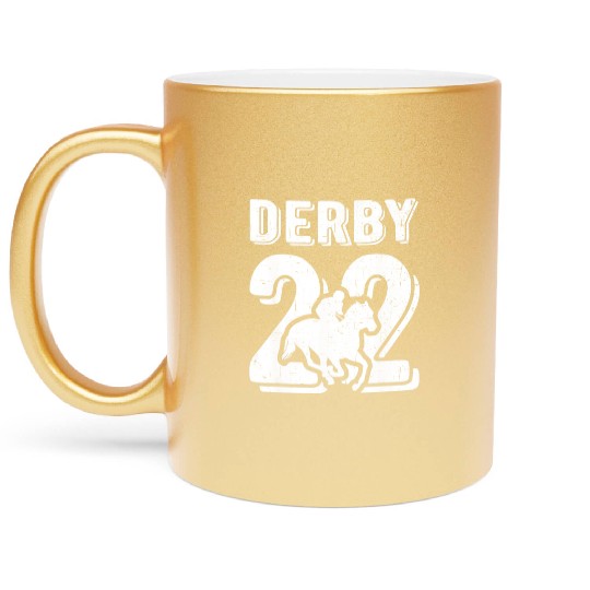Kentucky Racing 2022 Derby Horse Racing Metallic Mugs