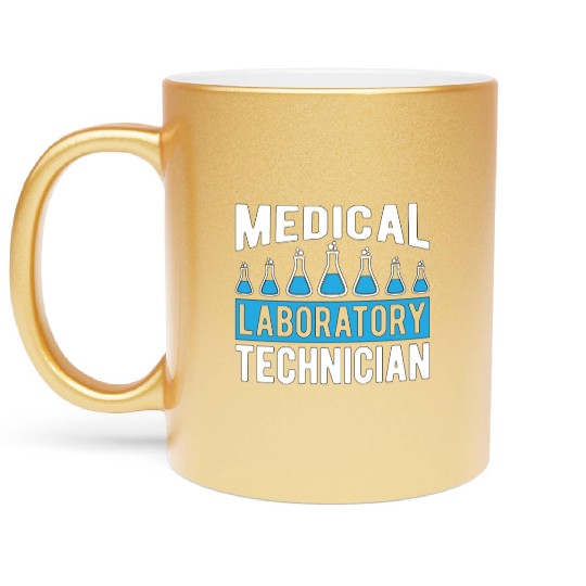 Lab Tech Medical Laboratory Technician Chemist Metallic Mugs
