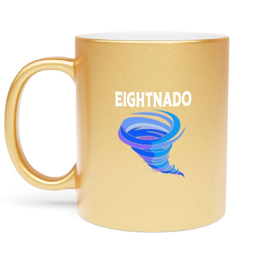 Eightnado Bday Party 8th Birthday Tornado Metallic Mugs