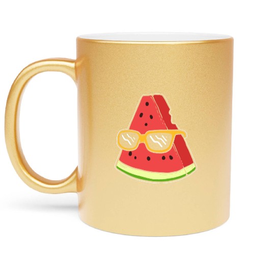 Chilling Watermelon Tourist Gift Metallic Mugs