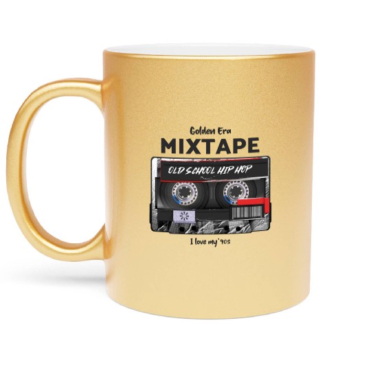 Old School Hip Hop cassette Metallic Mugs