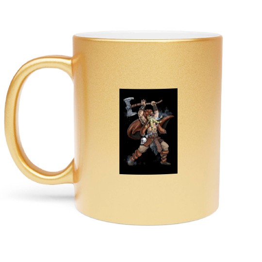Norse Viking Warrior Metallic Mugs