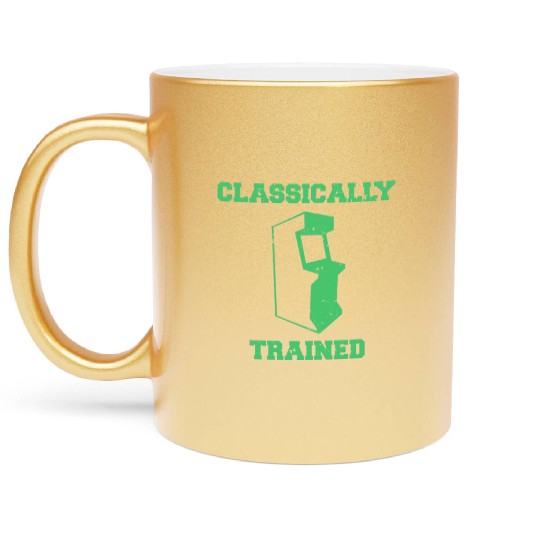 Classically Trained | Arcade player Metallic Mugs