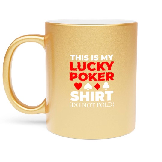 Card Game Blackjack Win Play Metallic Mugs