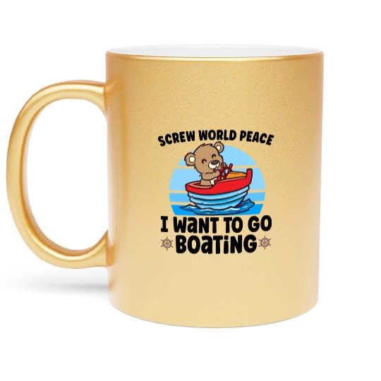 Sailing Sailboat Boating Kid Child Yacht Boat Metallic Mugs