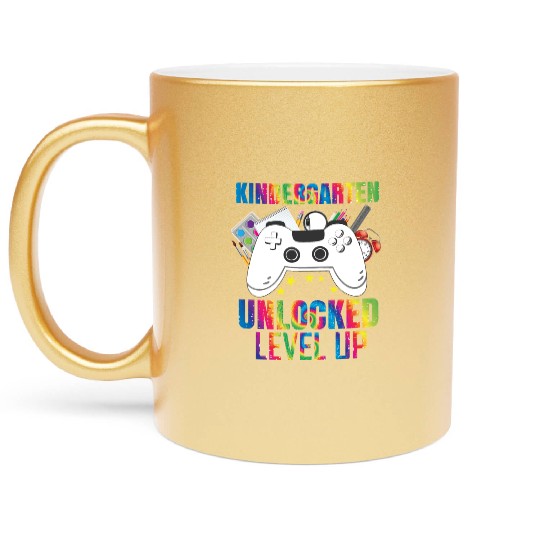 Kindergarten Unlocked Level Up Metallic Mugs