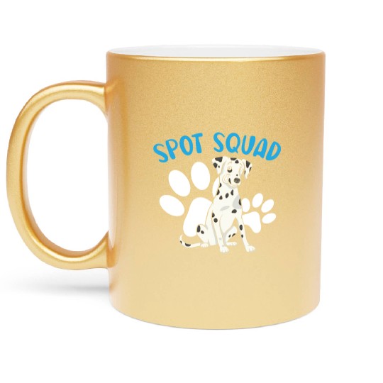 Spot Squad Paw Love Puppy Breeder Dalmatian Dog Metallic Mugs