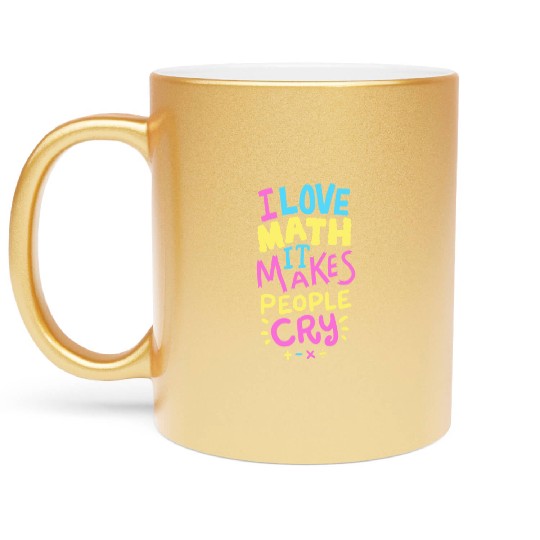 Funny Math Teacher Mathematician Math Lovers Metallic Mugs