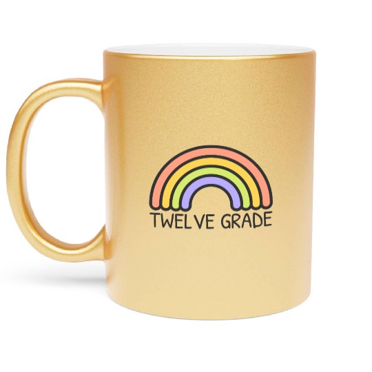 Twelve Grade Vibes | Back To School Metallic Mugs