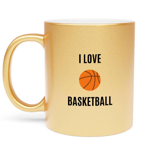 I love basketball Metallic Mugs