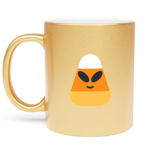 Alien Candy Corn Halloween Costume Metallic Mugs