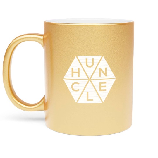 Abstract Triangle Huncle Metallic Mugs