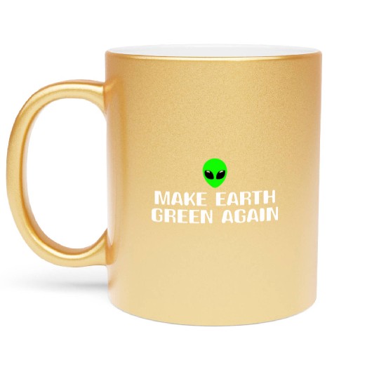 Alien Gift Extraterrestrial UFO AREA 51 Sci-fi Metallic Mugs