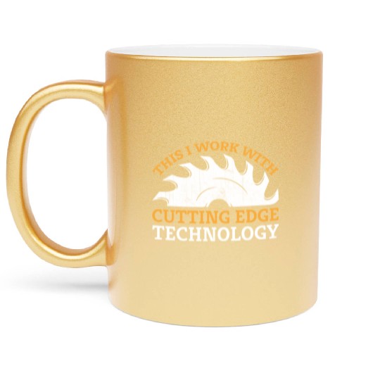 Chainsaw Carving Woodworking Carpenter Metallic Mugs