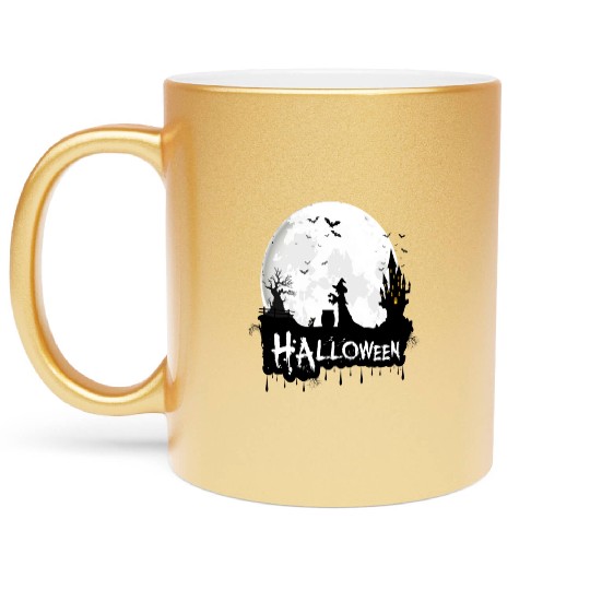 Halloween trick or treat Metallic Mugs