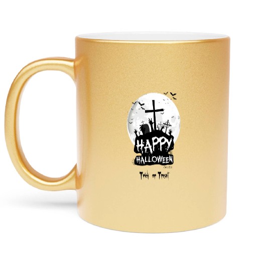 Halloween trick or treat Metallic Mugs