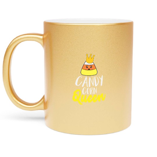 Candy Corn Queen Metallic Mugs for Kid Girls Women