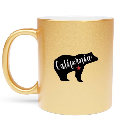 California Bear Flag Metallic Mugs