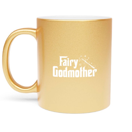 Fairy Godmother Cute Wand Star Spell Fantasy Gift Metallic Mugs